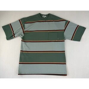 Rusty Pocket T Shirt Men's Large Striped Vintage 90s Surfer Beach Made In USA